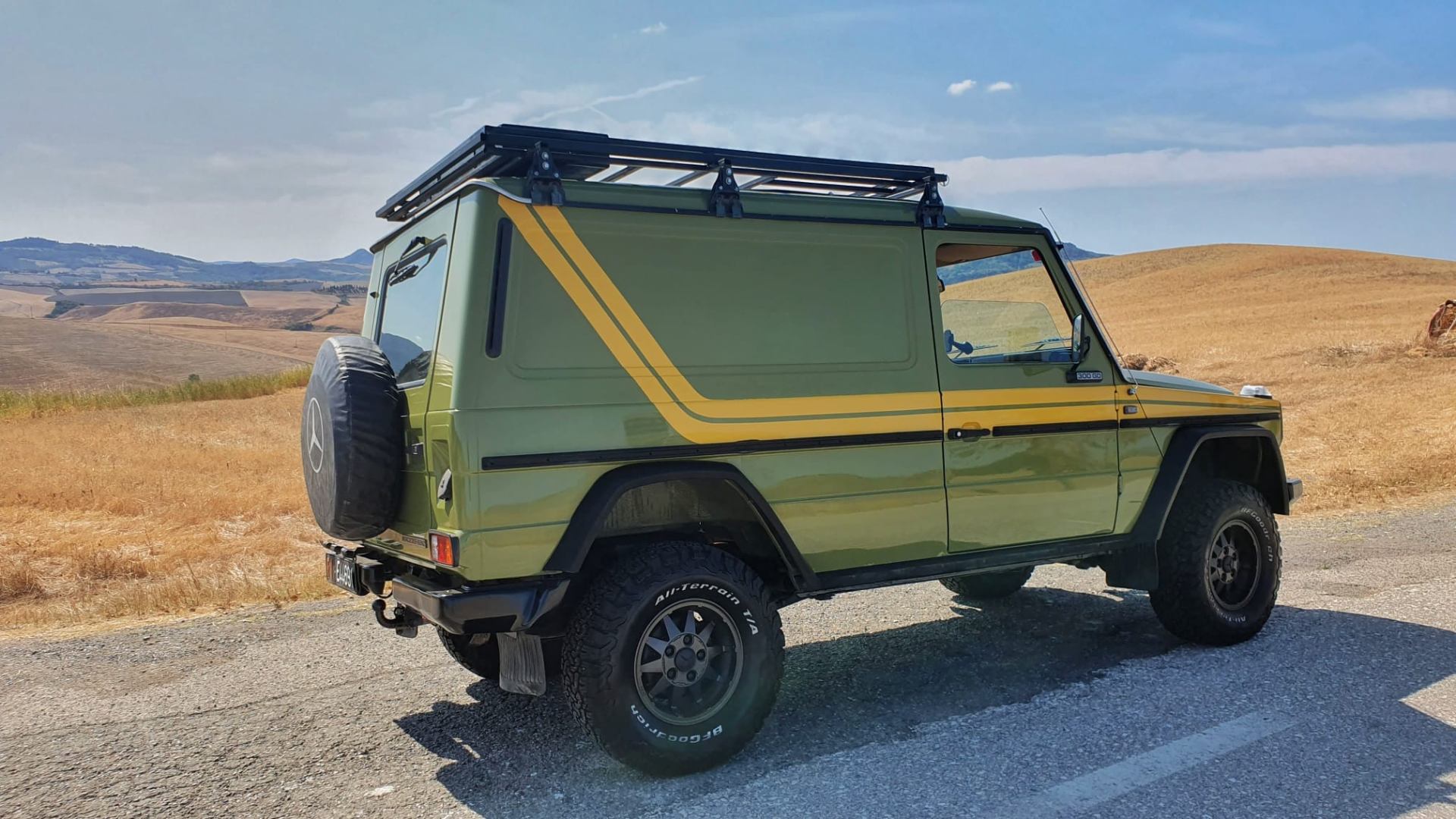 Side profile against the Tuscan hills