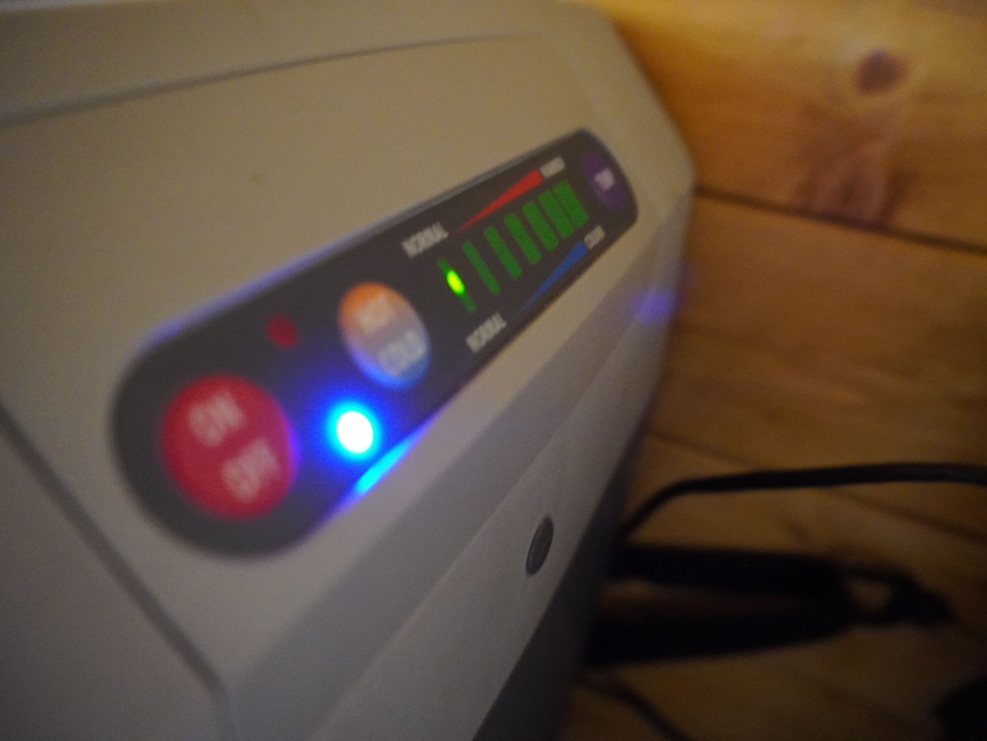 Portable air-conditioning unit indicator