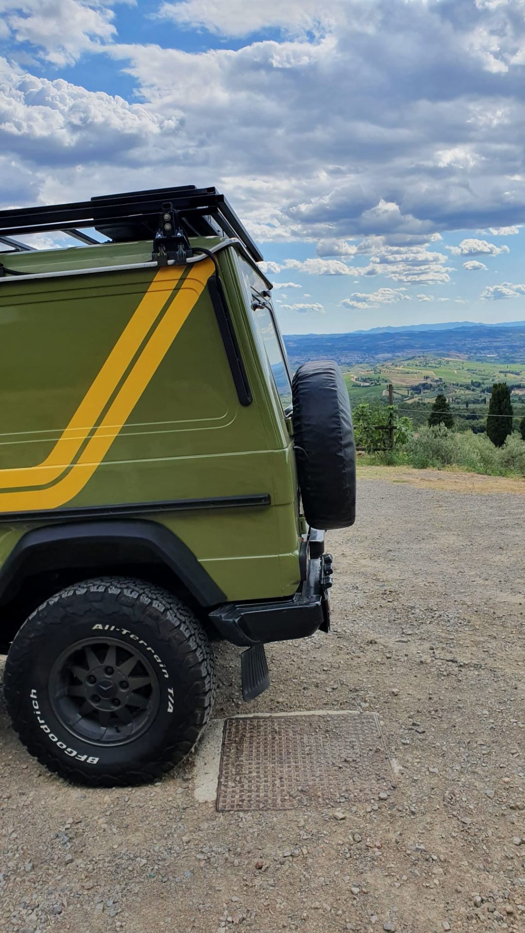 Overlooking the Tuscan countryside
