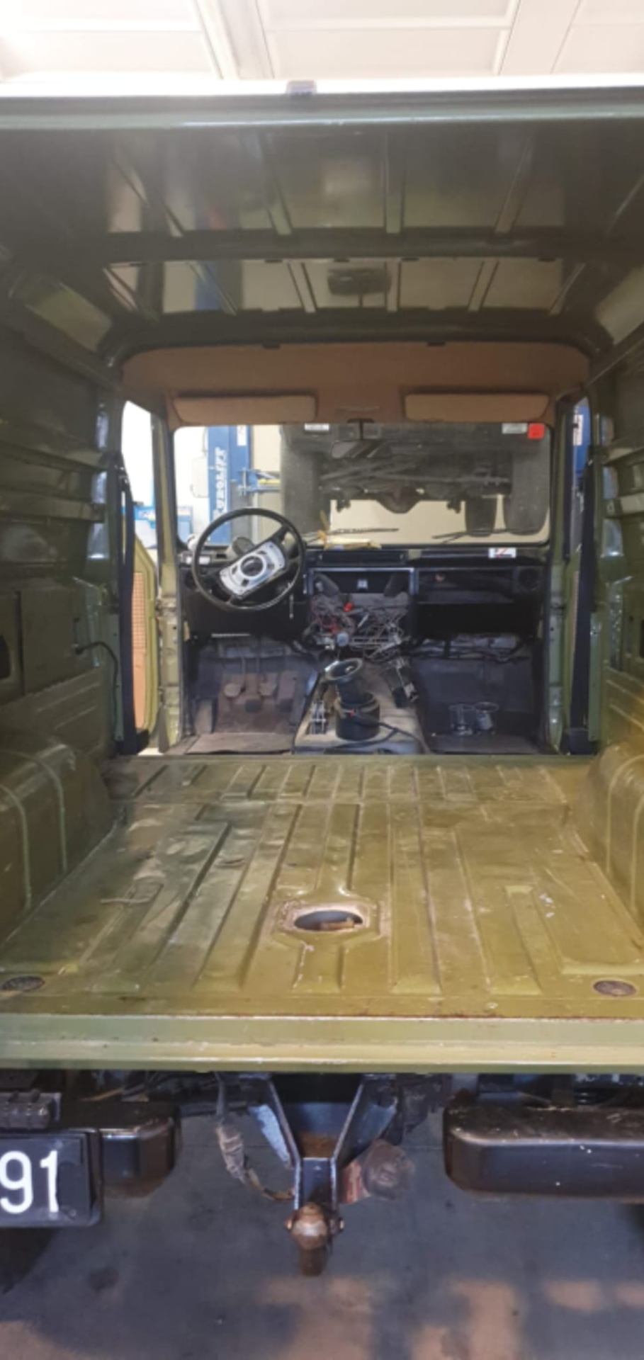 Restoration in progress - stripped rear cabin during refurbishment